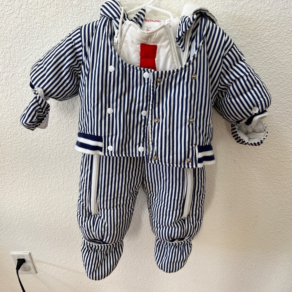 Vintage Picolino pinstripe snowsuit